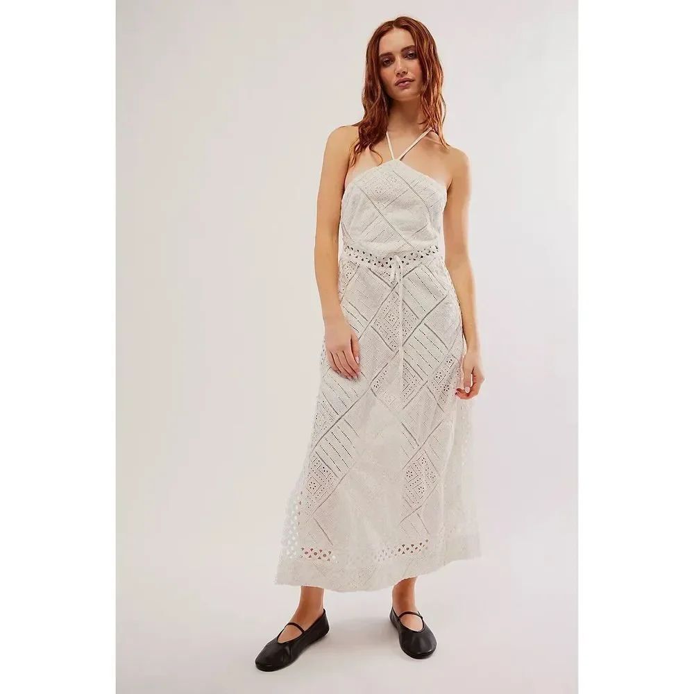 Free People For Love & Lemons Temple Midi Dress Size M $269